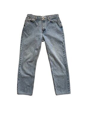 VTG Tommy Hilfiger Womens Mid Rise Blue Denim Jeans-Sz 10-Straight Leg Y2K 2001